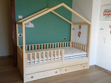 Carica l'immagine nel visualizzatore di Gallery, Letto sogni d'incanto con cassetti